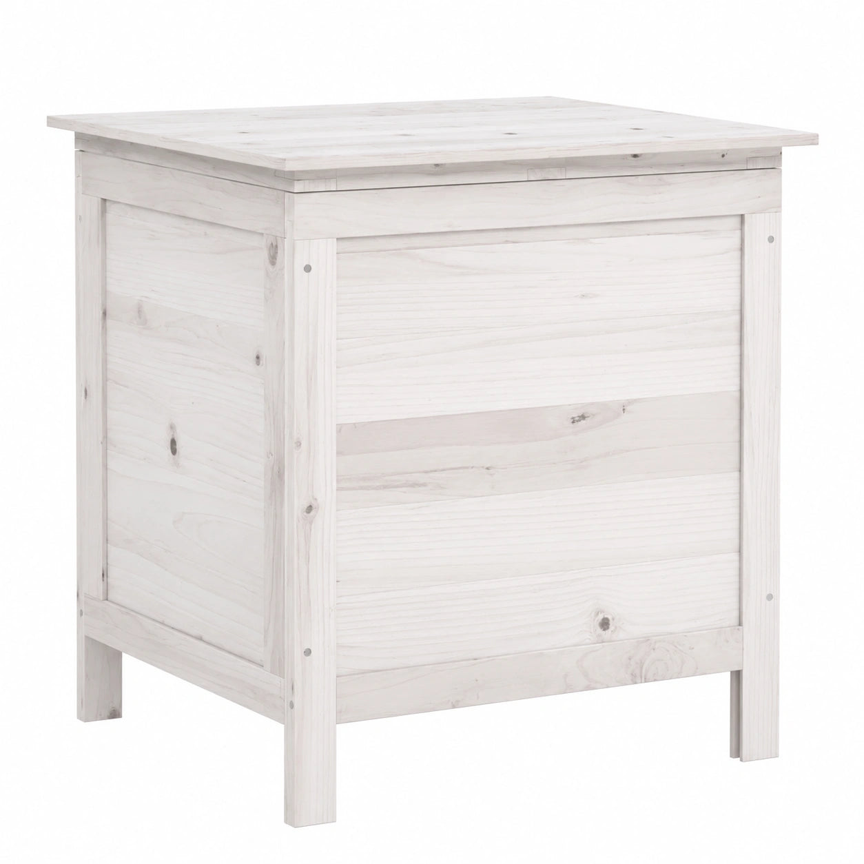 Baule da Esterno, Cassapanca da Esterno, Baule, Baule da Interno, Baule da Giardino Bianco 50 × 49 × 56,5cm Legno Massello Abete