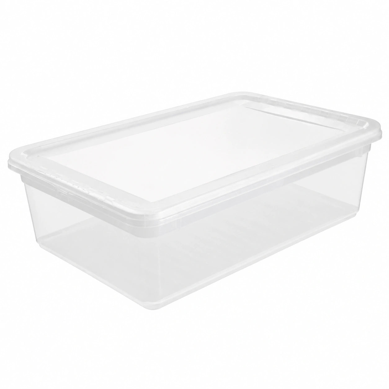 Contenitore con Sistema di Ventilazione, 39 × 26,5 × 10 cm, 8 L, Bea, Trasparente