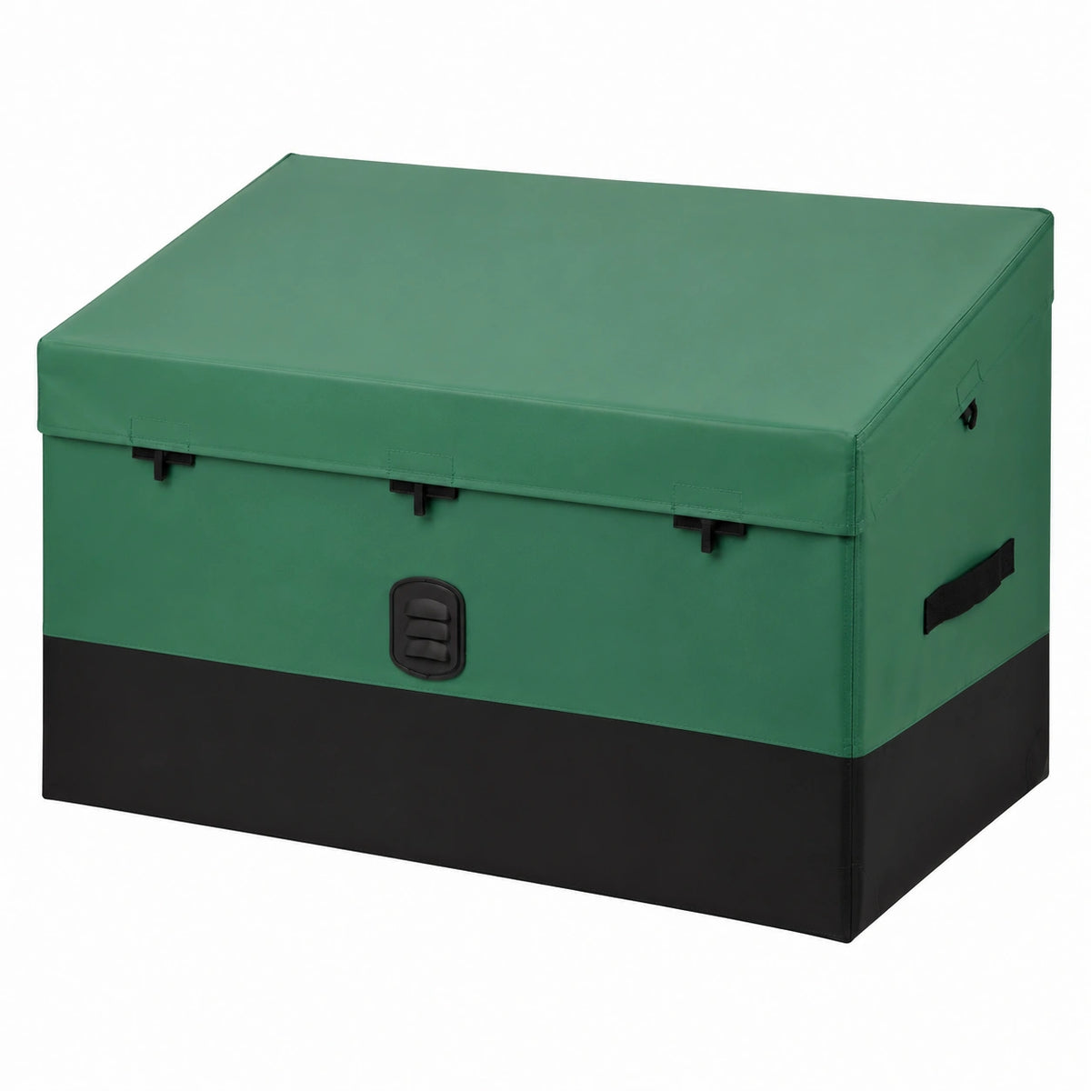 Scatola per Stoccaggio da Esterno in PE Impermeabile con Coperchio Manici Laterali Volume da 440L, Contenitore Porta Attrezzi da Giardino