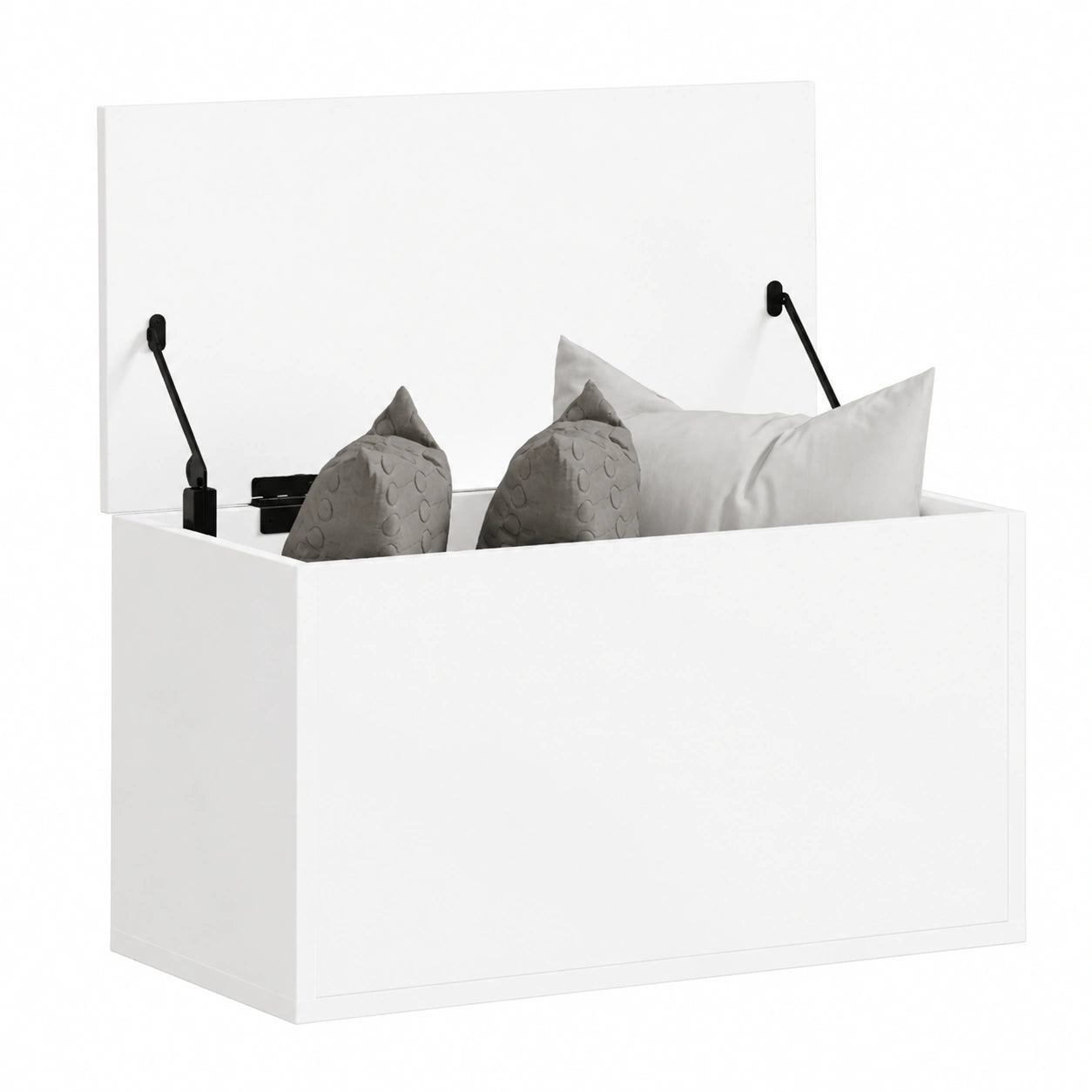 Contenitore Portaoggetti Bianco 60 × 35 × 35 cm in Truciolato, Cassapanche e Bauli per Esterni, Contenitore da Giardino, Porta Attrezzi da Giardino