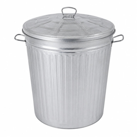 Secchio in Zinco Rinforzato con Coperchio, capienza 35 lt, Contenitore