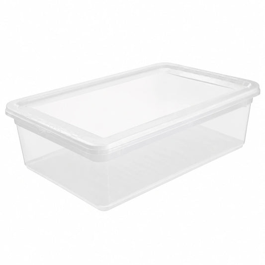 Contenitore con Sistema di Ventilazione, 39 × 26,5 × 10 cm, 8 L, Bea, Trasparente