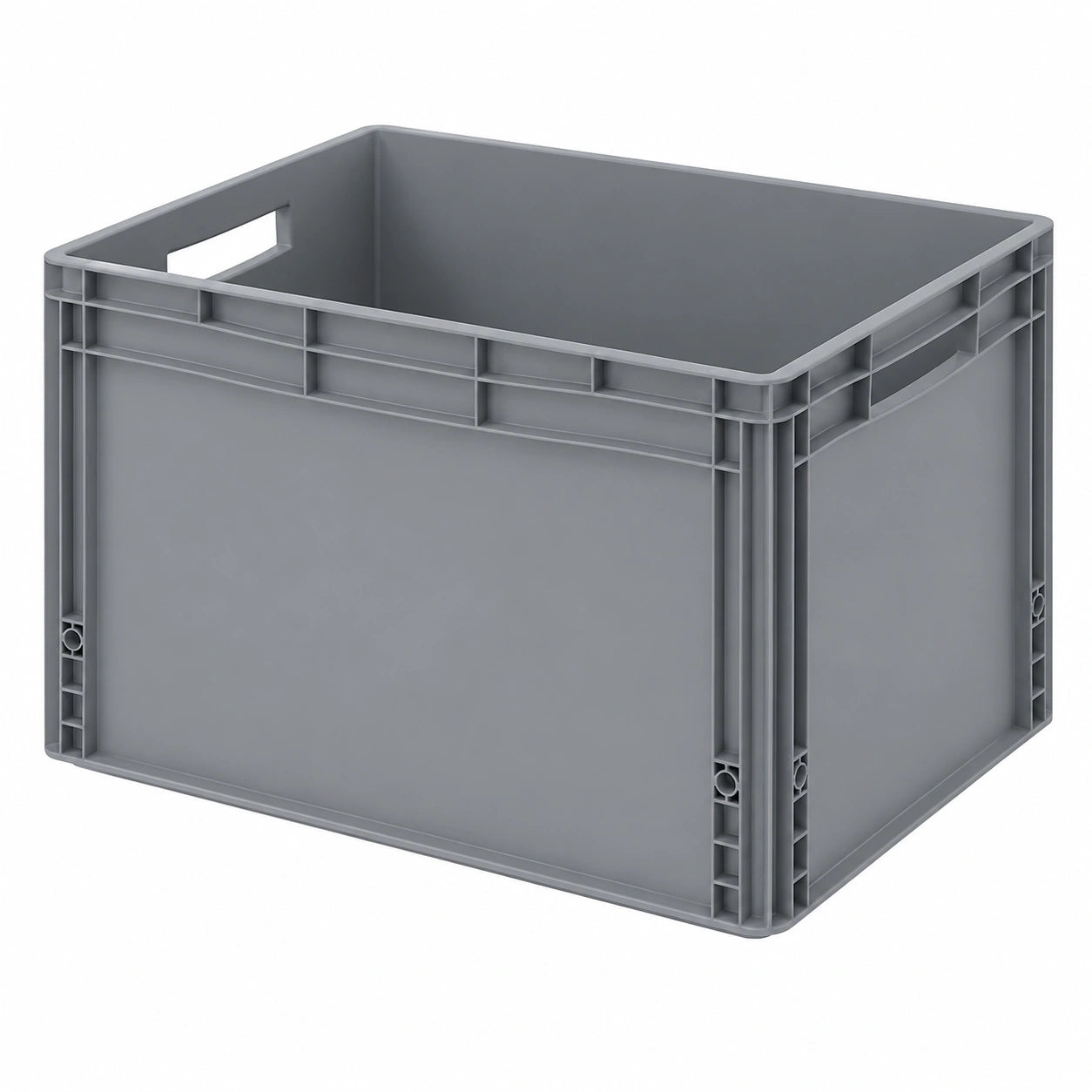 Contenitore euro, 60 × 40 × 42 cm, 86 litri, grande scatola portaoggetti con manici, 60 × 40 × 42, impilabile