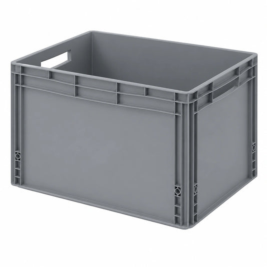 Contenitore euro, 60 × 40 × 42 cm, 86 litri, grande scatola portaoggetti con manici, 60 × 40 × 42, impilabile