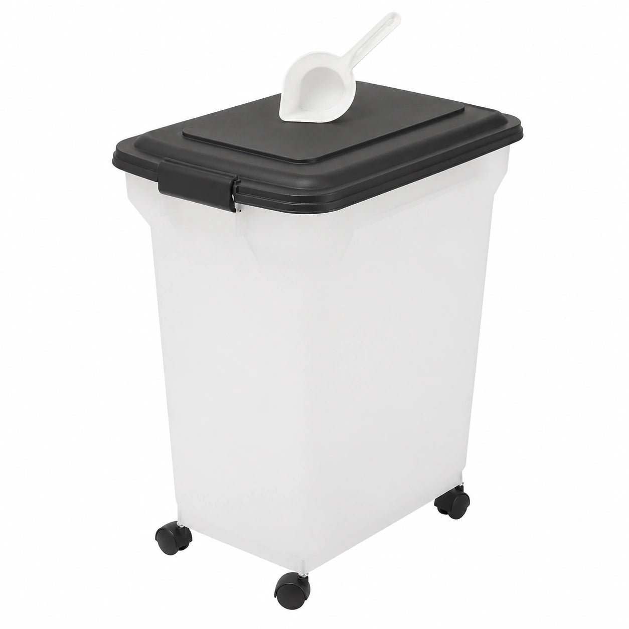 Contenitore per Crocchette, 45L, 15kg, Nero, Ermetici