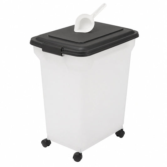 Contenitore per Crocchette, 45L, 15kg, Nero, Ermetici