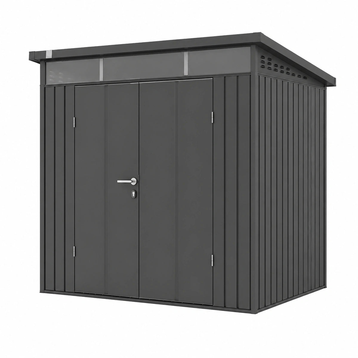 Casetta da giardino metallo 210 × 180 × 205 cm Armadio da esterno per attrezzi antracite