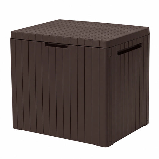 Keter Prosperplast City Box Baule Cassapanca Scatola Portaoggetti 113 litri 57,8 × 44 × 55 cm (Marrone)