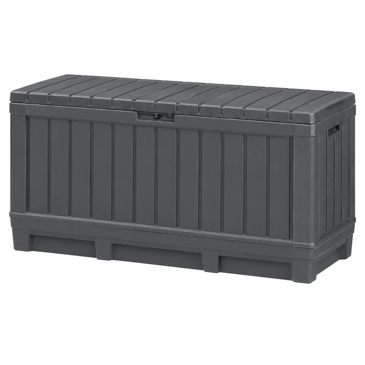 Baule Cassapanca da Esterno 128 × 59 × 53,6 cm in Resina Effetto Legno Keter Kentwood Antracite